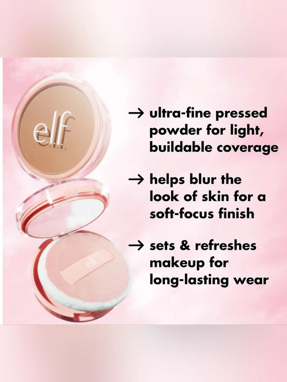 e.l.f. Halo Glow Powder Filter Pressed Powder - Rich Warm (Brown)
